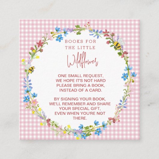 Boeken voor de kleine wilde bloem - Enclosure Kaar Informatiekaartje (Voorkant)