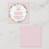 Boeken voor de kleine wilde bloem - Enclosure Kaar Informatiekaartje (Voorkant / Achterkant)