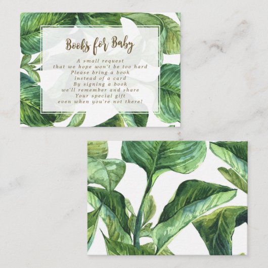 boeken voor het aanvragen van baby tropische blade informatiekaartje (Voorkant / Achterkant)