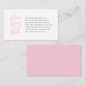 Boeken voor het baby, Creative roze en grijs Manus Informatiekaartje (Voorkant / Achterkant)