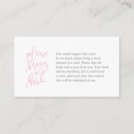 Boeken voor het baby, Creative roze en grijs Manus Informatiekaartje (Voorkant)