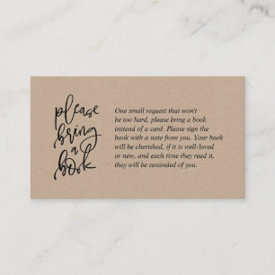 Boeken voor het baby, Creative rustic kraft Manusc Informatiekaartje