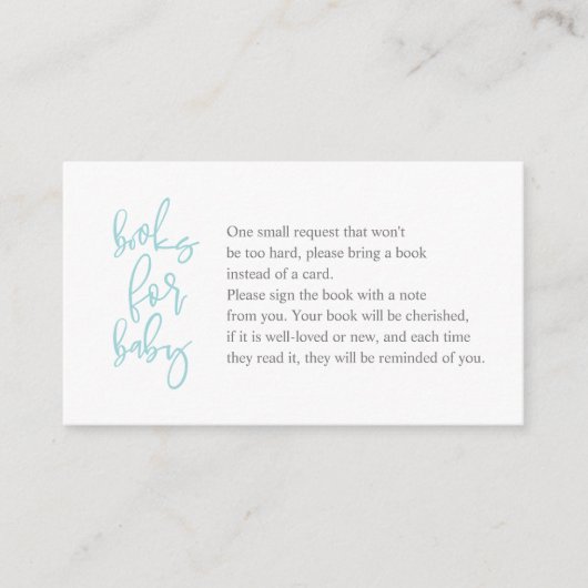 Boeken voor het baby, Creative tiffany grijs Manus Informatiekaartje (Voorkant)