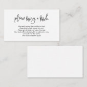 Boeken voor het baby, Creative Zwarte Manuscript Informatiekaartje (Voorkant / Achterkant)