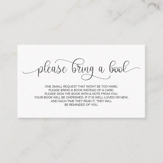 Boeken voor het baby, HandZwart Manuscript Informatiekaartje (Voorkant)