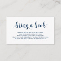 Boeken voor het baby, Modern Rustic Navy Blue Scri