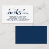 Boeken voor het baby, Modern Rustic Navy Blue Scri Informatiekaartje (Voorkant / Achterkant)