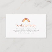 Boeken voor het Baby moderne boho-minimalistische  Informatiekaartje (Voorkant)