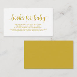 Boeken voor het baby, Moderne Kute Gold Manuscript Informatiekaartje