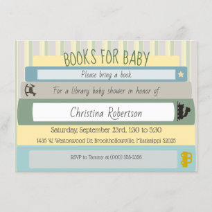 Boeken voor het Baby shower Kaart