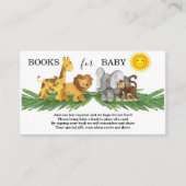 Boeken voor het Baby shower van Baby wilde dieren Informatiekaartje (Voorkant)