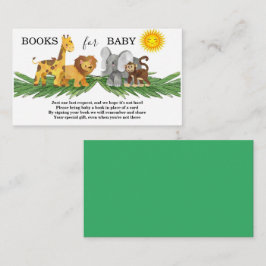 Boeken voor het Baby shower van Baby wilde dieren Informatiekaartje