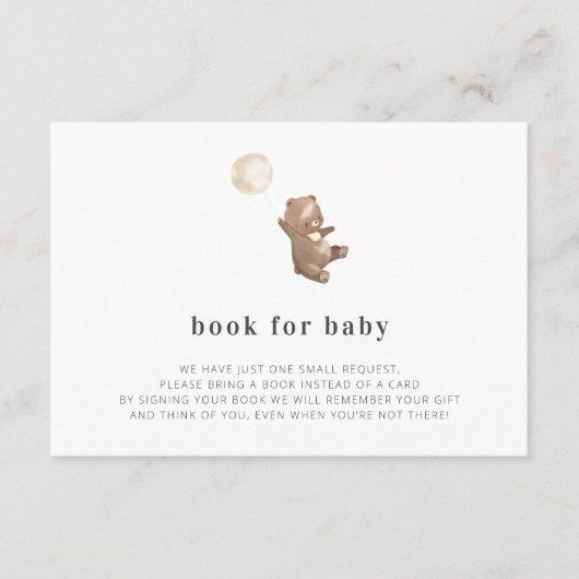 Boeken voor het Eenvoudige Moderne Baby shower van Informatiekaartje (Voorkant)