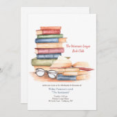 Boeken voor het lezen van Boekclub Uitnodiging (Voorkant / Achterkant)