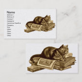 Boeken voor het lezen van keukengerei visitekaartje (Voorkant / Achterkant)