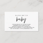 Boeken voor het zwarte baby, Moderne minimalistisc Informatiekaartje (Voorkant)