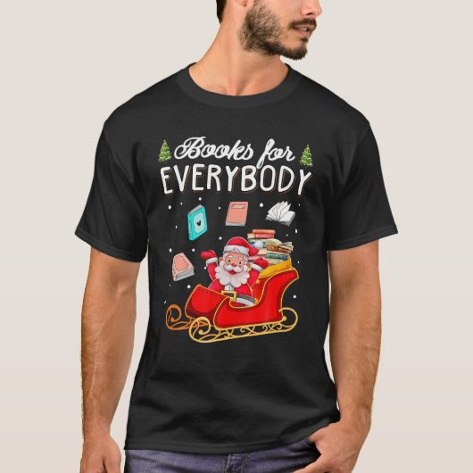 Boeken voor iedereen Boek Lover Kerstmis T-shirt (Voorkant)