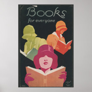 Boeken voor iedereen Vintage Poster 1920s