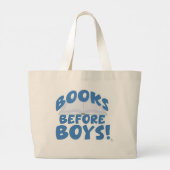 Boeken voor jongens brutaal lezen Motto Grote Tote Bag (Achterkant)