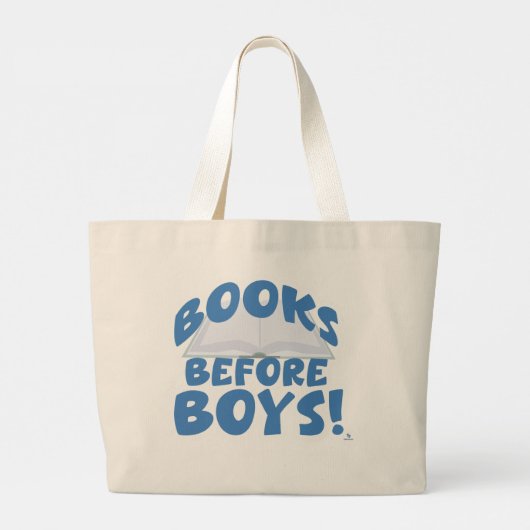 Boeken voor jongens brutaal lezen Motto Grote Tote Bag (Achterkant)