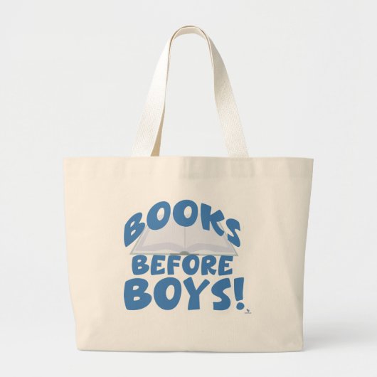 Boeken voor jongens brutaal lezen Motto Grote Tote Bag (Voorkant)