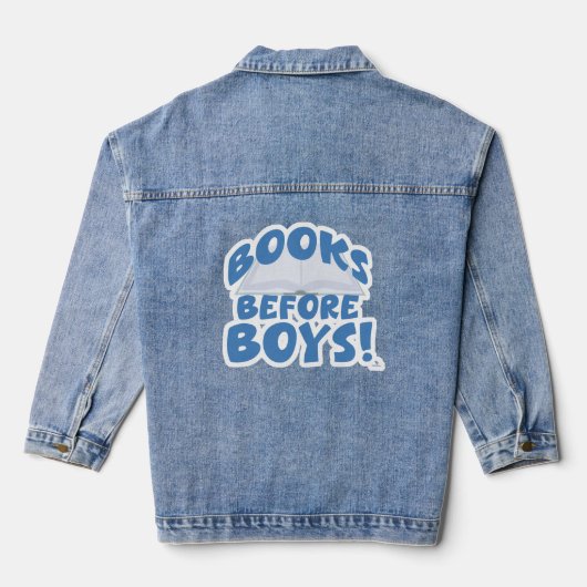 Boeken voor jongens Cheeky Reader Slogan Denim Jacket (Achterkant)