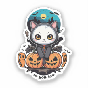 Boeken voor jou ook   Schattigee Cat Bat Wings & P Sticker