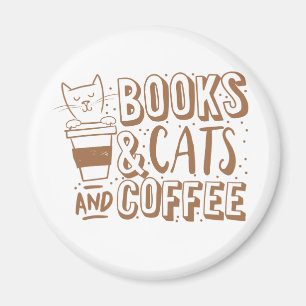 boeken voor katten en koffie magneet
