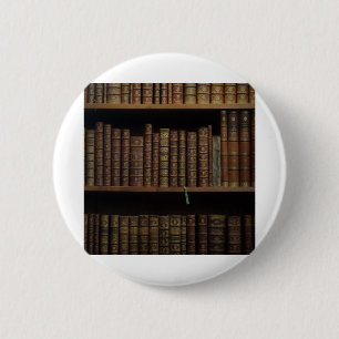 boeken voor oude boekenbibliotheek ronde button 5,7 cm