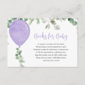 Boeken voor paarse ballonvaars informatiekaartje (Voorkant)