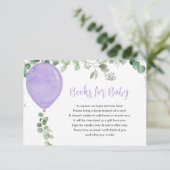 Boeken voor paarse ballonvaars informatiekaartje (Staand voorkant)