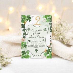 Boeken voor St. Patrick's Lucky Charm Baby Shower Informatiekaartje