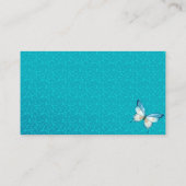 Boeken voor vlinderkussen, baby shower voor baby E Informatiekaartje (Achterkant)