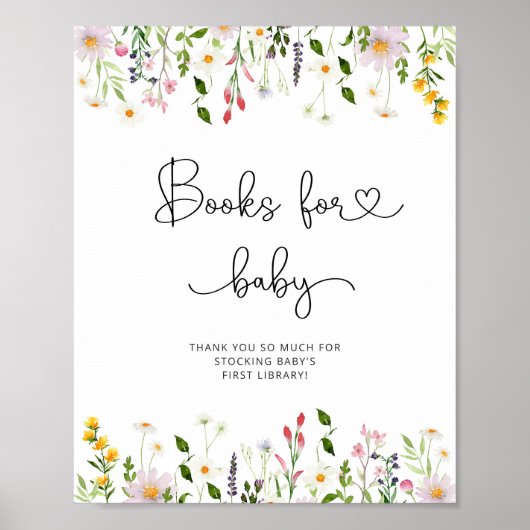 Boeken voor wilde baby poster (Voorkant)