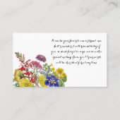 Boeken voor wilde Baby showers voor Baby Visitekaartje (Achterkant)