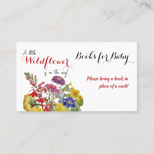 Boeken voor wilde Baby showers voor Baby Visitekaartje (Voorkant)