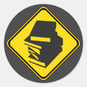 Boeken vooruit! ronde sticker (Voorkant)