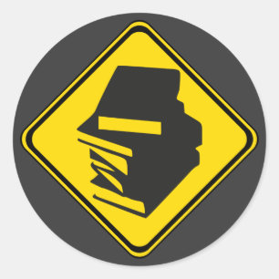 Boeken vooruit! ronde sticker