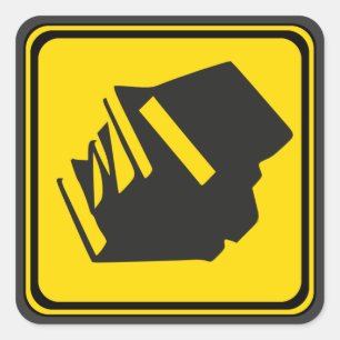 Boeken vooruit! vierkante sticker