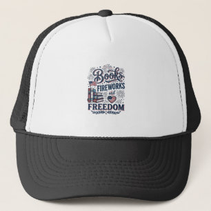 Boeken Vuurwerk en Vrijheid Patriottisch Lezer Shi Trucker Pet