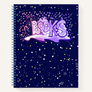 Boeken woord belettering tekening lezen Spiral