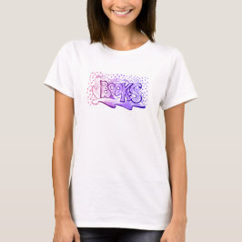 Boeken woordtekening handlettering t-shirt