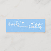 Boeken zijn Beter dan Reality Bladwijzer Mini Visitekaartje (Voorkant)