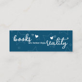 Boeken zijn Beter dan Reality Bladwijzer Mini Visitekaartje (Achterkant)