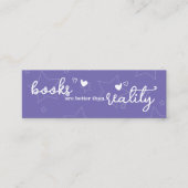 Boeken zijn Beter dan Reality Bladwijzer Mini Visitekaartje (Voorkant)