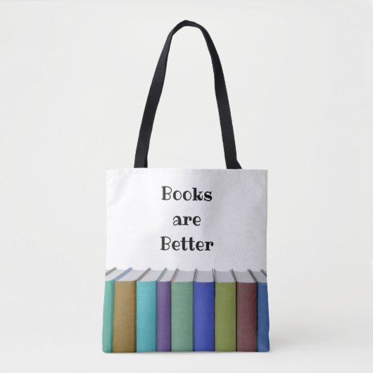 Boeken zijn beter dubbelzijdig tote bag (Voorkant)