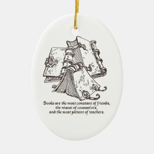 Boeken zijn Constante versiering Keramisch Ornament