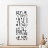 Boeken zijn de rijkdom, Henry Thoreau Poster