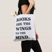 "Boeken zijn de vleugels van de geest" Pun Tote Bag (Dichtbij)