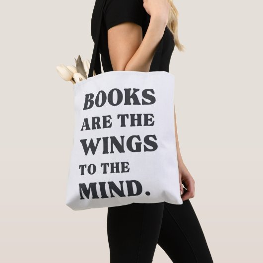 "Boeken zijn de vleugels van de geest" Pun Tote Bag (Dichtbij)